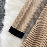 Rochie Aivora din tricot cu decolteu in V