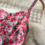 Set Delanie compus din rochie roz si camasa cu nod