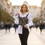 Set Omy compus din camasa lunga tip rochie si vesta detasabila