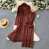 Set Tiffany compus din cardigan si rochie din tricot moale
