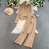 Set Luenna compus din pantaloni, bluza si fular