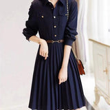 Rochie Cecy cu pliuri si nasturi functionali