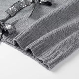 Cardigan Kerina tricotat cu inchidere prin fundite