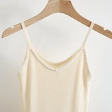 Maiou Althea roz din tricot reiat accesorizat cu perle
