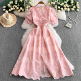 Rochie Anda cu broderie din dantela