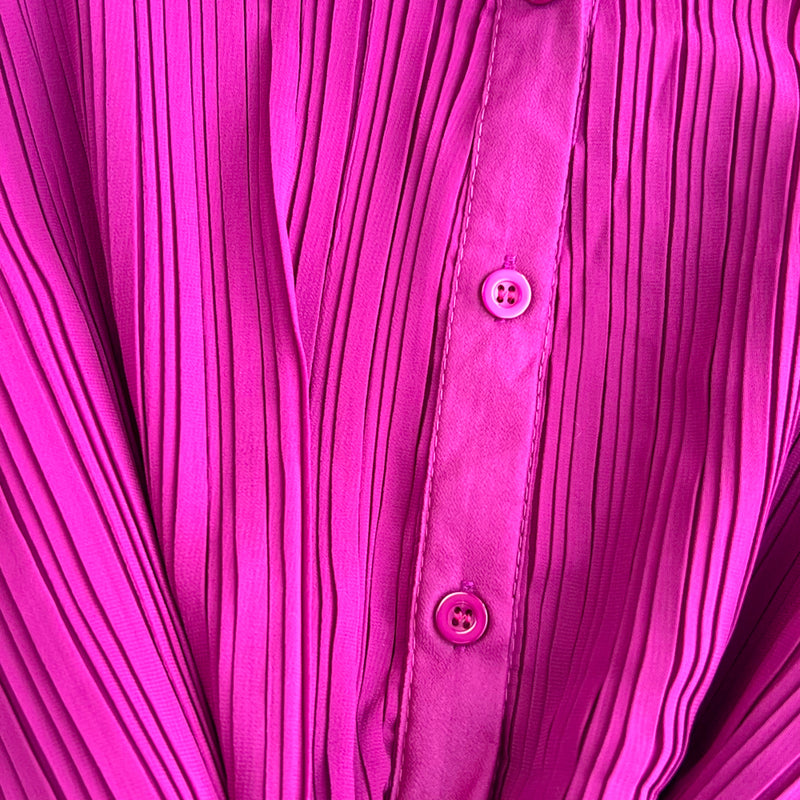 Rochie Hanelore mov cu pliuri si curea accesorizata