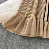 Rochie Aivora din tricot cu decolteu in V