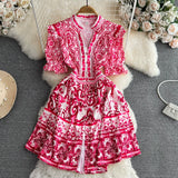 Rochie mini Posana cu nasturi imbracati
