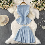 Set Blumia - compus din vesta si fusta pantalon