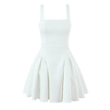 Rochie scurta Minny cu bretele, cu corset la spate