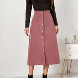 Fusta Inessa din catifea, croi in A