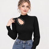 Bluza Pedra cu decupaj si perle