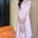 Rochie Ynna cu talie accesorizata cu dantela brodata