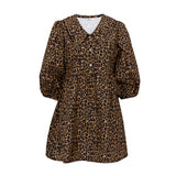 Rochie Esmy cu decolteu in V si animal print