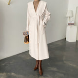 Palton lung Nolita cu cordon in talie