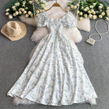 Rochie Elizandra cu imprimeu floral si talie elastica