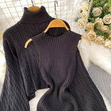 Set Juanna din tricot fin -  compus din rochie  si pulover