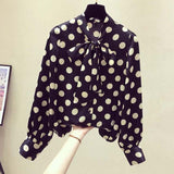Bluza Jamma neagra cu imprimeu buline si nod