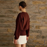 Jerseu Lyriel din tricot cu nasture metalic auriu