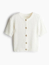 Top Tarra din tricot cu nasturi functionali