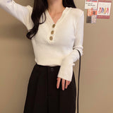 Bluza Helora cu decolteu in V si nasturi decorativi