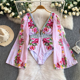 Costum de baie Rozza cu maneci lungi