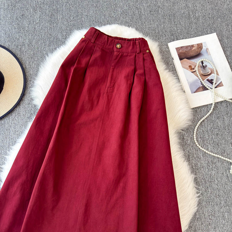 Fusta Fenirra cu talie elastica si croi in A