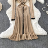 Rochie Aivora din tricot cu decolteu in V