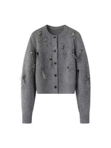 Jerseu Clio cu accesorii din pene si paiete