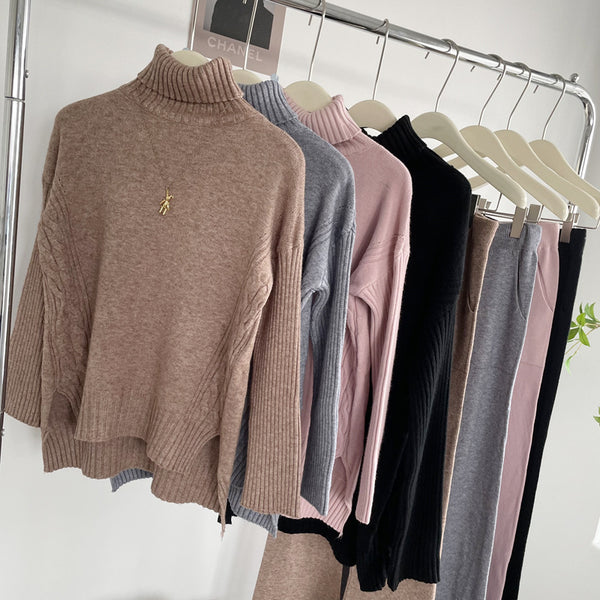 Set Druzzy - bluza si pantaloni din tricot
