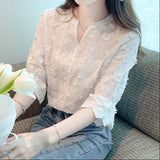 Bluza Jolanthe cu broderie florala