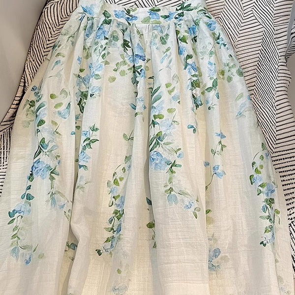 Fustă Teodora cu imprimeu floral