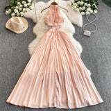 Rochie plisata Oranj, cu decupaje