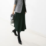 Fusta Awella plisata cu banda elastica in talie