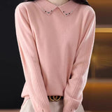Bluza Ranya roz cu guler tip camasa