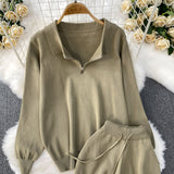 Set Cybele - bluza si pantaloni din tricot