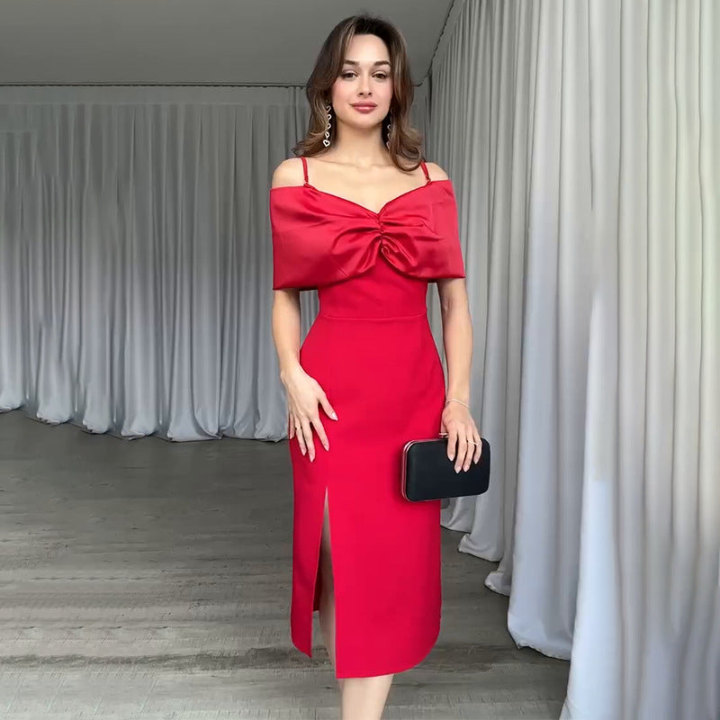 Rochie Gaia cu maneci cazute