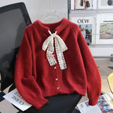 Jerseu Ettara din tricot cu panglica din dantela