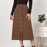 Fusta Inessa din catifea, croi in A