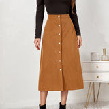 Fusta Inessa din catifea, croi in A