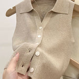 Top Cerise din tricot reiat si nasturi functionali