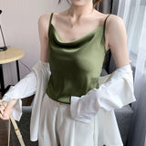 Top Atty din satin cu bretele subtiri