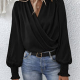 Bluza Roice neagra cu decolteu petrecut