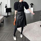 Fusta Gine din imitatie de piele