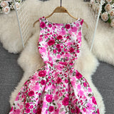 Rochie Ysva cu pliuri si imprimeu floral