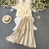Set Luiza compus din fusta si bluza petrecuta