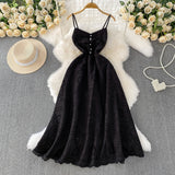Rochie Finna cu broderie si nasturi perla
