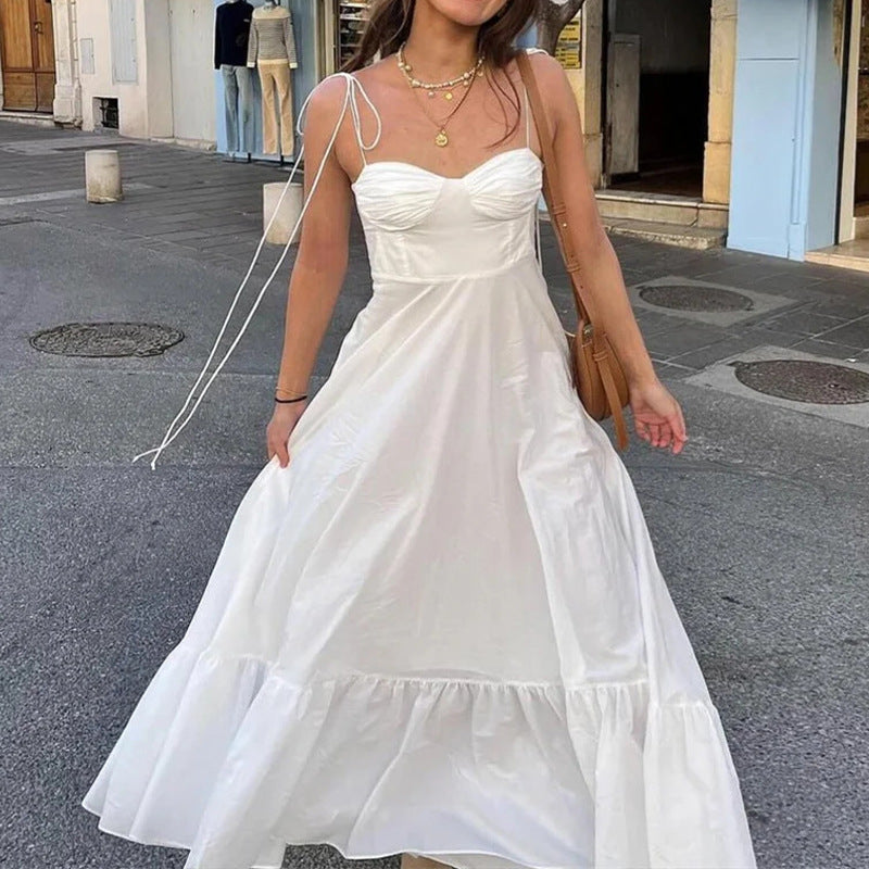 Rochie Hara cu bretele si croi tip corset in talie