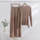 Set Mandinga bej compus din pantaloni si bluza
