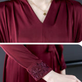 Rochie Lanissa cu decolteu in V si cordon accesorizat